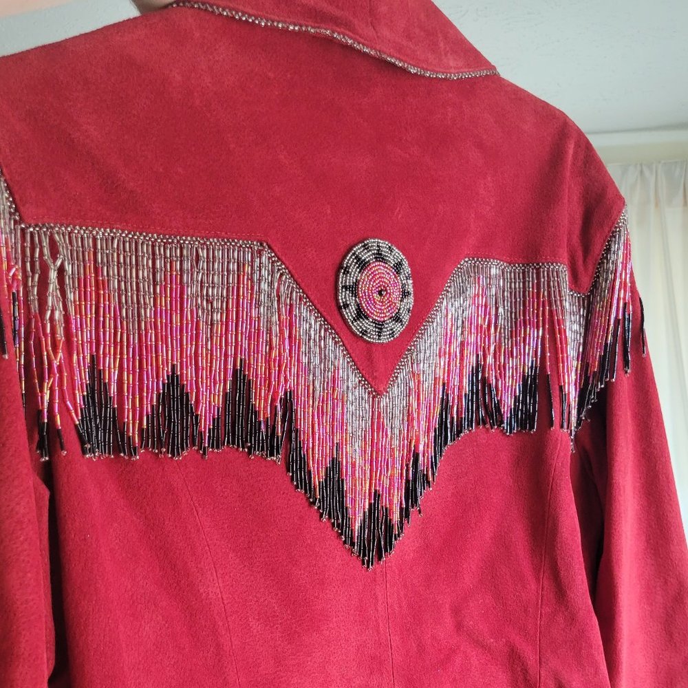 Red Leather Jacket - Picture 2 of 3